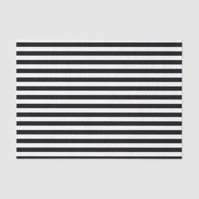 Black and White Stripes Tissue Paper (Front)