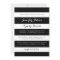 Black and White Stripes Wedding Invitations