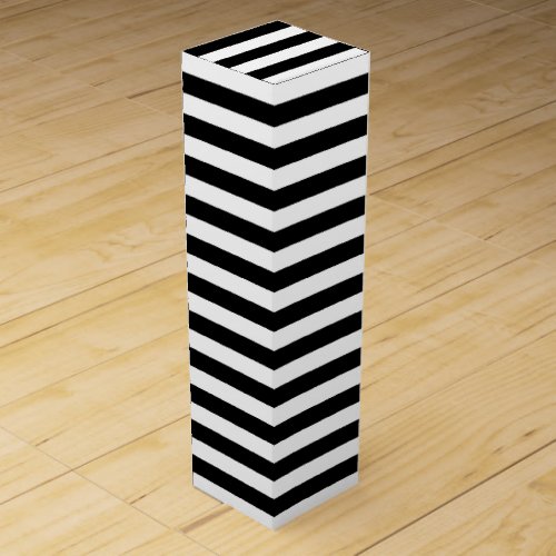 Black and White Stripes Wine Box