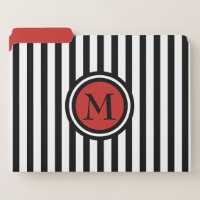 Stripe Accent Monogram T-Shirt - Luxury Red