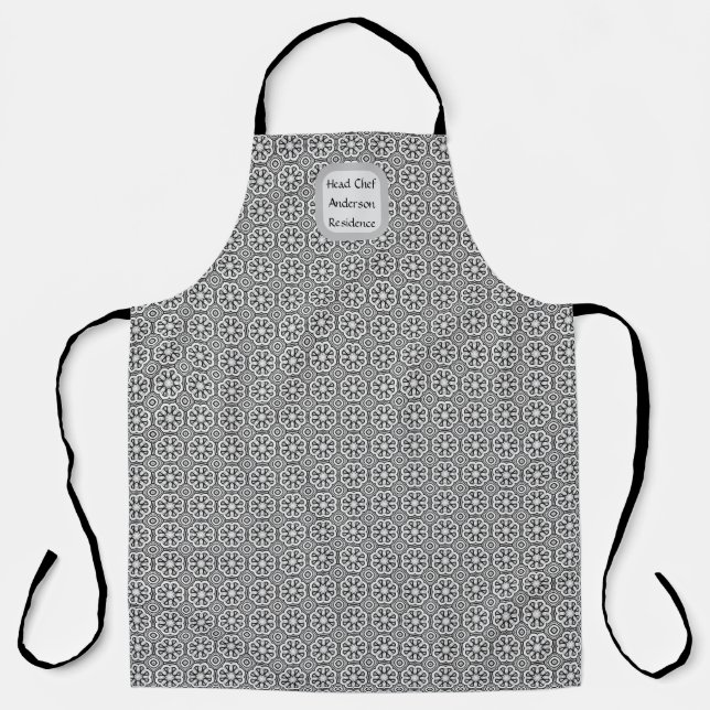 Black and White Stylish  Apron (Front)