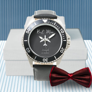 Black and White Stylish Groosman Best Man Watch