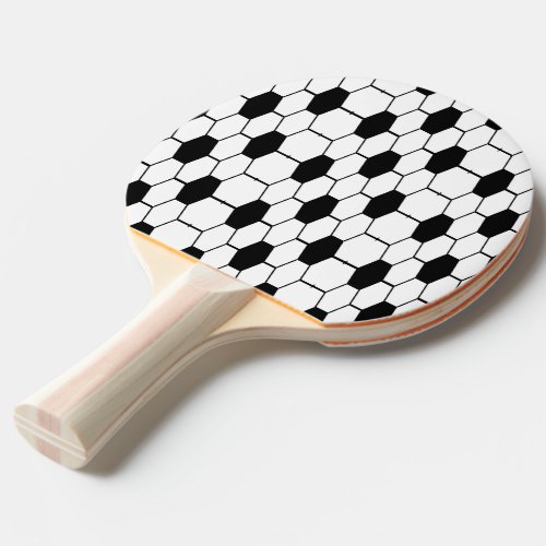 Black and white subway tile mosaic pattern BWSTM Ping Pong Paddle