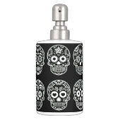 Black and White Sugar Skull Bath Set (Front)