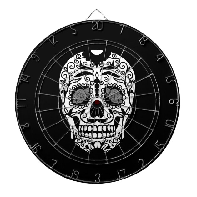 White Mexican Death Skull Dart Flights 3 per set 