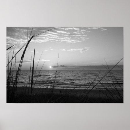 Black And White Sunset Poster