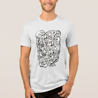 Black and White Surreal Abstract Art Tri-Blend Shirt
