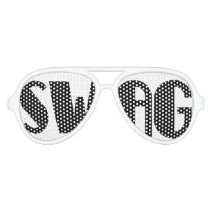 Black and White Swag Party Glasses