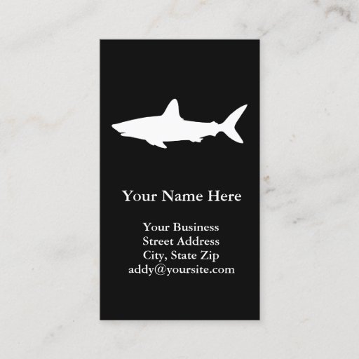 Customizable Swimming Shark Business Card Templates