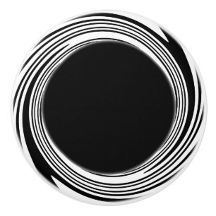 Black and White Swirl Accent Knob