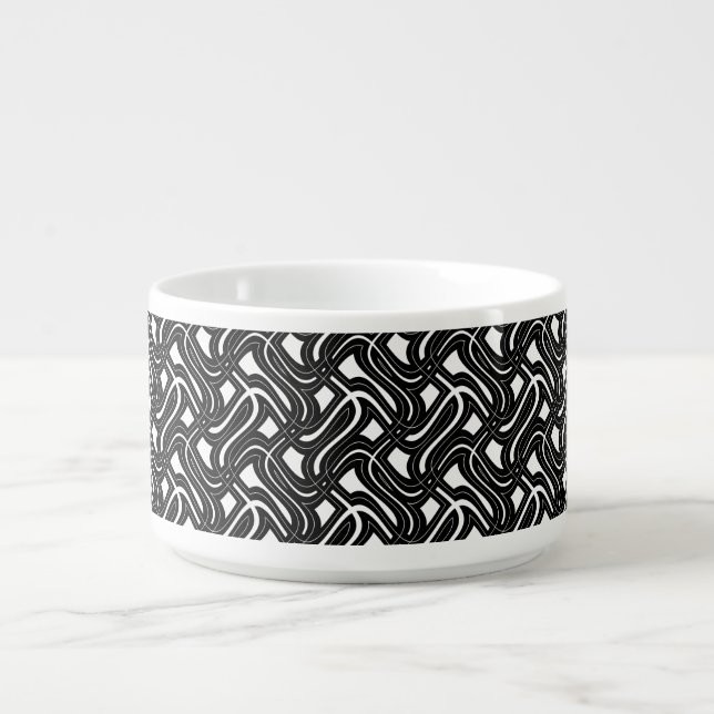 Black and white Swirl  Design Bowl (Center)