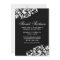 Black and White Swirl Flourish Sweet 16 Birthday