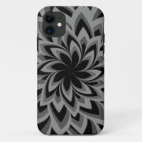 BLACK AND WHITE SWIRL FLOWERS  