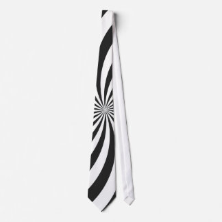 Black and White Swirl Pattern Neck Tie