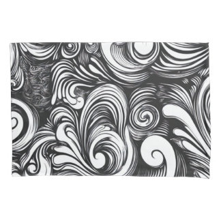 Black And White Swirl Pattern Pillow Case