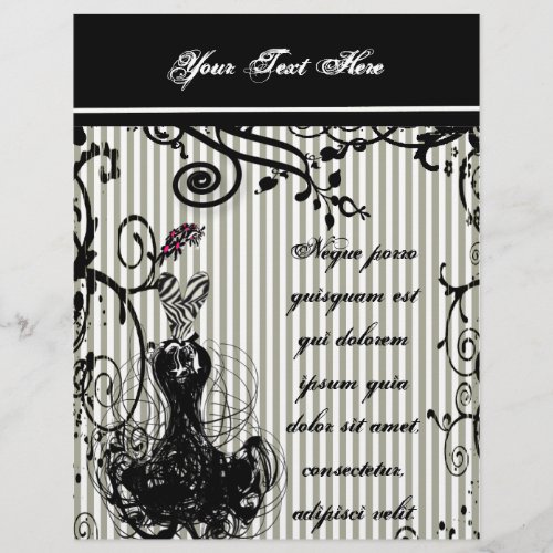 Black and White Swirled  Striped Flyer