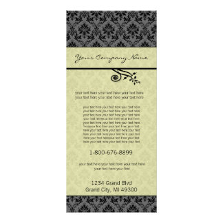 Black and White Swirled Striped Rack Card