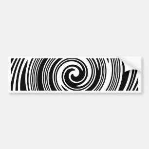 Black and white swirling pattern bumper sticker