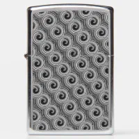 black and white swirls modern contempory zippo lighter