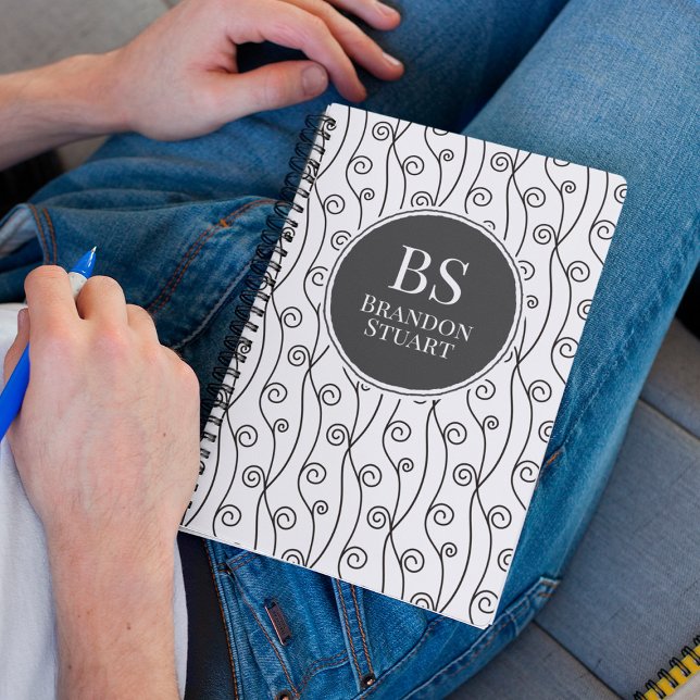 Black and White Swirls  Notebook (Creator Uploaded)