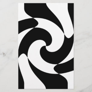 Black And White Swirls Stationery