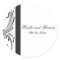 Black and White Swirls Wedding Envelope Seal