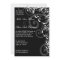 Black and White Swirls Wedding Invitation