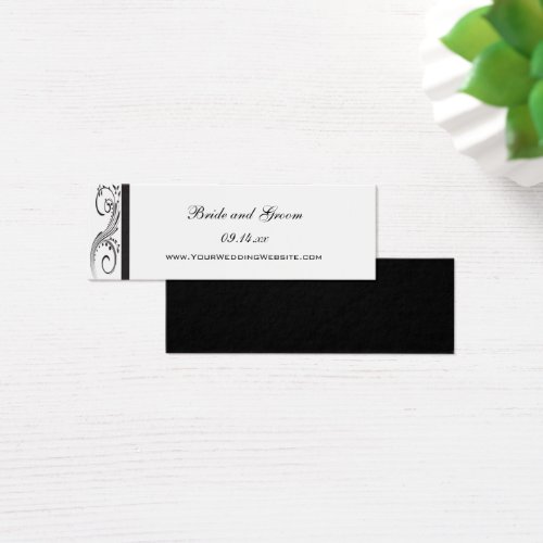 Black and White Wedding Website Business Cards