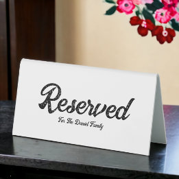 Black and White Table Tent