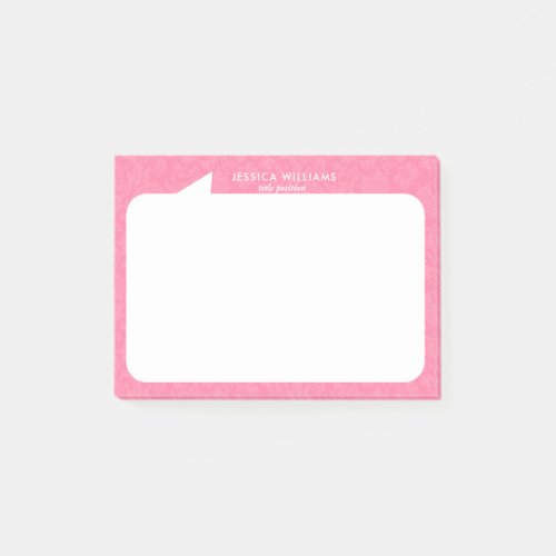 Black and white talk bubble Custom Name Post_it Notes