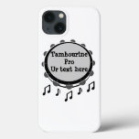 Black and White Tambourine iPhone 13 Case