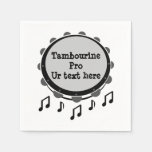 Black and White Tambourine Napkins