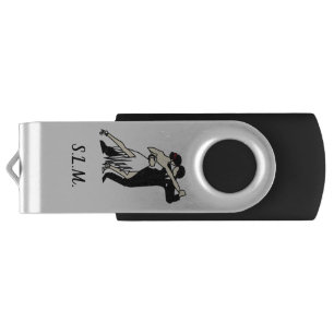Black and White Tango Dancers Flash Drive