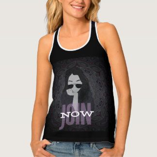 black and white tank top