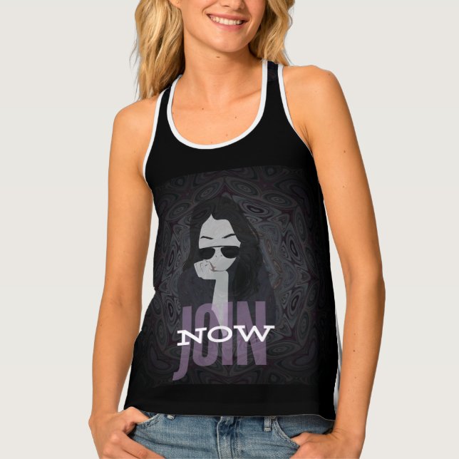 black and white tank top (Front)