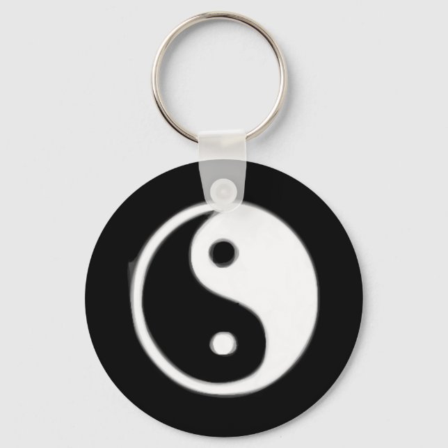 Black  and white Taojitu Keychain (Front)