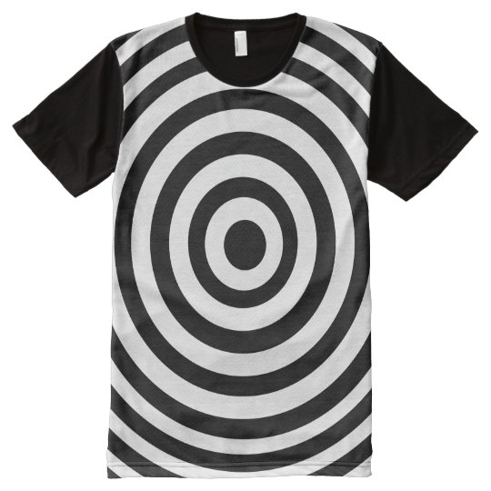 Black and White Target AllOverPrint TShirt