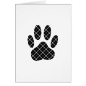 Black And White Tartan Dog Paw Print (Front)