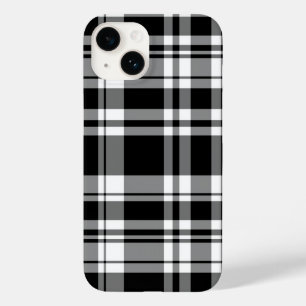 Black and white tartan plaid Case-Mate iPhone case