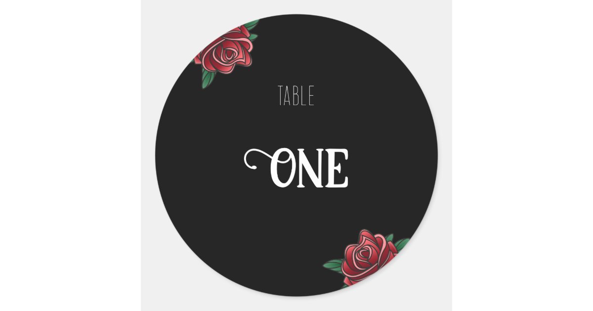 Black and White Tattoo Old School Invitation Classic Round Sticker | Zazzle