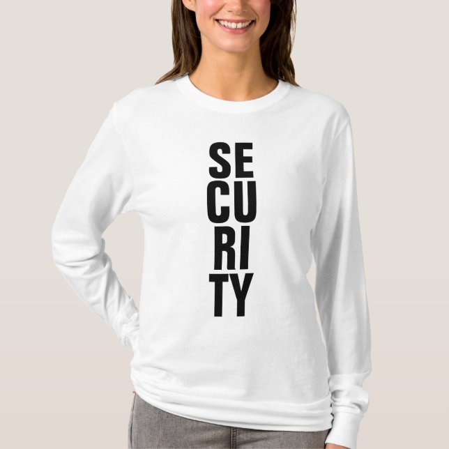 Black And White Template Custom Womens Security T-Shirt (Front)