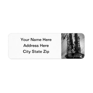 Black and White Tenor Saxophone Label