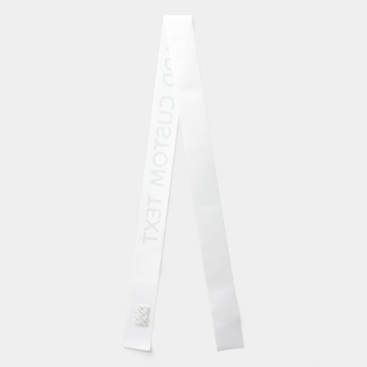 Black and White Text - Handwriting Font Basic Sash (Back)