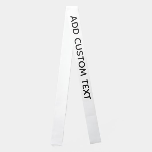 Black and White Text - Handwriting Font Basic Sash (Front)