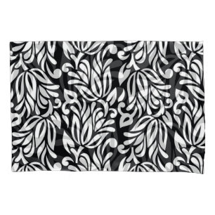 Black and white textile. pillow case