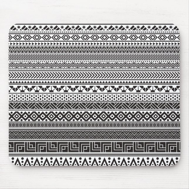 Black and white texture  mouse pad (Front)