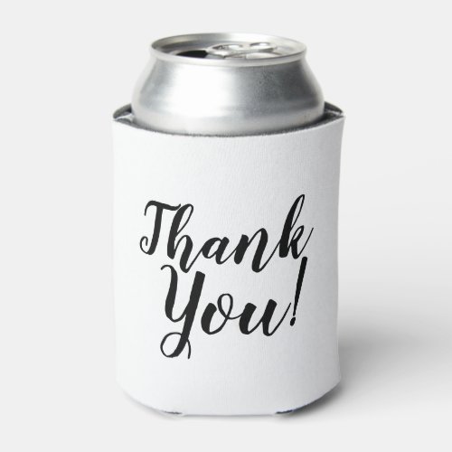 Black And White Thank You  Script Typography Can Cooler