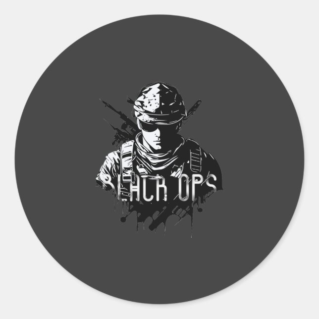 Black and White The Black Ops Sticker (Front)