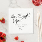 Black and White The Night Before Wedding Napkins