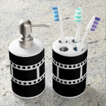 Black and White Theater Drama Bath Decor Bath Set Black and White Theater Drama Bath Decor Bath Set